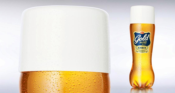 Packaging innovativo: la bottiglia a forma di bicchiere della Gold Mine Zhivoe